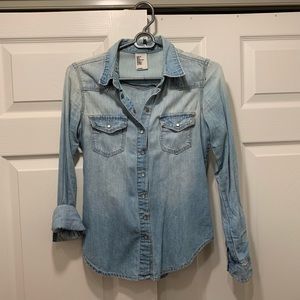 Button up denim shirt